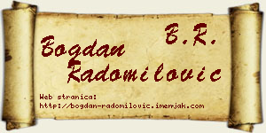 Bogdan Radomilović vizit kartica